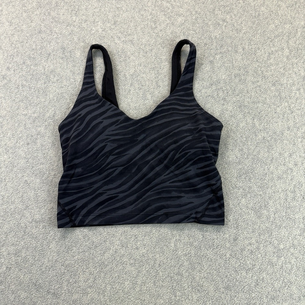 Lululemon Women's Black Gray Zebra Print Athletic Tank Top 4